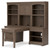 Janismore Weathered Gray Desk With 2 Bookcase Wall Units