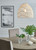 Coenbell Beige Rattan Pendant Light