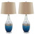 Johanna Blue / Clear Glass Table Lamp (Set of 2)