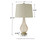 Latoya Beige Glass Table Lamp