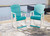 Eisely Turquoise / White 5 Pc. Dining Set With Barstools