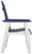 Toretto Blue / White Arm Chair (Set of 2)