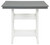 Transville Gray / White Square Counter Table W/Umb Opt Transville Gray / White Square Counter Table W/Umb Opt