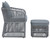 Coast Island Dark Gray Chair/Otto W/Cush/Table (Set of 3) Coast Island Dark Gray Chair/Otto W/Cush/Table (Set of 3)