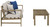 Fynnegan Light Brown Loveseat W/Table (Set of 2) Fynnegan Light Brown Loveseat W/Table (Set of 2)