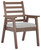 Emmeline Brown Arm Chair With Cushion (Set of 2) Emmeline Brown Arm Chair With Cushion (Set of 2)