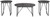 Garvine Charcoal / Black Occasional Table Set (Set of 3)
