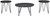 Blitzyn Black Occasional Table Set (Set of 3)
