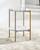Wynora White / Gold Round End Table