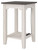 Dorrinson White / Black / Gray Chair Side End Table