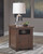 Budmore Brown Dark Rectangular End Table