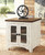 Wystfield White / Brown Rectangular End Table 2 Doors