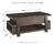 Vailbry Brown Lift Top Cocktail Table