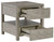 Krystanza Weathered Gray Rectangular End Table