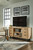 Freslowe Light Brown / Black LG TV Stand W/Fireplace Option