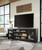Foyland Black / Brown Xl TV Stand W/Fireplace Option