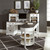 Allyson Park - L Shaped Desk Set With Hutch - White (417-HOJ-LSD)