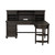 Harvest Home - L Shaped Desk Set With Hutch - Black (879-HO-LSD)