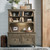 Americana Farmhouse - Credenza & Hutch - Light Brown (615-HO-CHS)