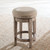 City Scape - Upholstered Swivel Console Stool - Burnished Beige (421-OT9003)