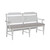 River Place - Panel Back Bench (RTA) - White (237-C9101B)