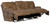 Voyager - Power Lay Flat Reclining Sofa With 3 Recliners and Drop Down Table - Brandy - Fabric (643845-1228/49-1328/49)