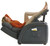 Reliever - Power Headrest Power Lay Flat Reclining With CR3 Massage / Zero Gravity - Gunmetal - Leather (7647957-1273/58-3073/58)