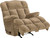 Cloud 12 - Power Chaise Rocker Recliner - Camel (65412-2334/36)