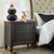 Americana Farmhouse - Bedside Chest With Charging Station - Dark Gray (615-BR62-B)