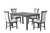 Flair - 5 Piece Dining Set (Table & 4 Chairs) - Gray (D5524-50S)