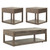 Bartlett Field - 3 Piece Set (1 Cocktail 2 End Tables) - Gray (798-OT-3PCS)