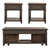 Mill Creek - 3 Piece Living Room Set (Lift Top Cocktail & 2 Drawer End Tables) - Dark Brown (792-OT-3PCS)