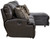 Como - 3 Piece Italian Leather Match Manual Reclining Sofa / Chaise With 1 Reclining Seat And RSF Chaise - Chocolate (43/66/64/63-09)