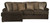 Mammoth - 2 Piece Sofa Chaise With LSF Chaise - Chocolate (4376/75/42-49)