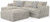Bucktown - 2 Piece Sofa / LSF Chaise With Extra Thick Cuddler Seat Cushions & Cocktail Ottoman - Parchment (2306/73/75/28-01)