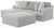 Logan - 2 Piece Upholstered Sectional With Comfort Coil Seating, 46'' Cocktail Ottoman And 5 Included Accent Pillows (Left Side Facing Chaise) - Moonstruck (3303/75/42/28-18)