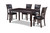 Gia - 5 Piece Dining Set (Table & 4 Chairs) - Ebony (D1701-160-EBY)