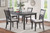 Gia - 5 Piece Dining Set (Table & 4 Chairs) - Gray (D1701-160-GRY)