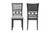 Gia - Dining Chairs (Set of 2) - Gray (D1701-20-GRY)