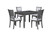 Gia - 5 Piece Rectangle Dining Set (Table & 4 Chairs) - Gray (D1701-548-GRY)