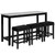 Celeste - 4 Piece Dining Set (Theater Bar Table & 3 Stools) - Black (D400-B3S-BLK)