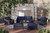 Skye - 2 Piece Outdoor Set (Sofa & Slat Top Coffee Table) - Blue (G807C-30S) Skye - 2 Piece Outdoor Set (Sofa & Slat Top Coffee Table) - Blue (G807C-30S)