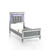 Valentino - 3/3 Twin Bed - Silver (02-9698S-500)