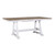 Lindsey Farm - 6 Piece Trestle Table Set - Weathered White (62WH-CD-6TRS)