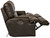 Wembley - Italian Leather Match Power Lay Flat Reclining Sofa With Power Adjustable Headrest & Lumbar - Steel