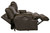 Wembley - Italian Leather Match Power Lay Flat Reclining Sofa With Power Adjustable Headrest & Lumbar - Steel
