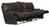 Wembley - Italian Leather Match Lay Flat Reclining Console Loveseat - Chocolate