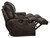 Wembley - Italian Leather Match Lay Flat Reclining Console Loveseat - Chocolate