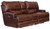 Wembley - Italian Leather Match Lay Flat Reclining Console Loveseat - Walnut