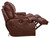 Wembley - Italian Leather Match Lay Flat Reclining Console Loveseat - Walnut